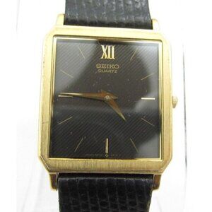 Women Seiko Quartz WR Analog 25mm Dial Causal Tank Style Watch (G559) 5P30